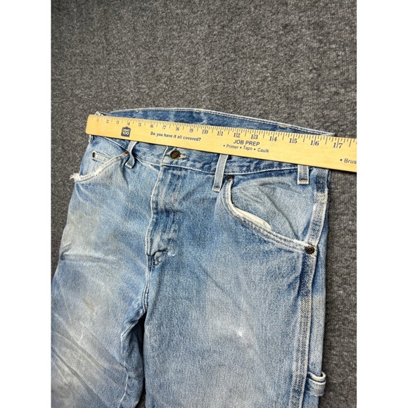 Dickies Carpenter Jeans Mens 32x30 Blue Fits 33x26 Light Relaxed Fit Workwear - Picture 4 of 16